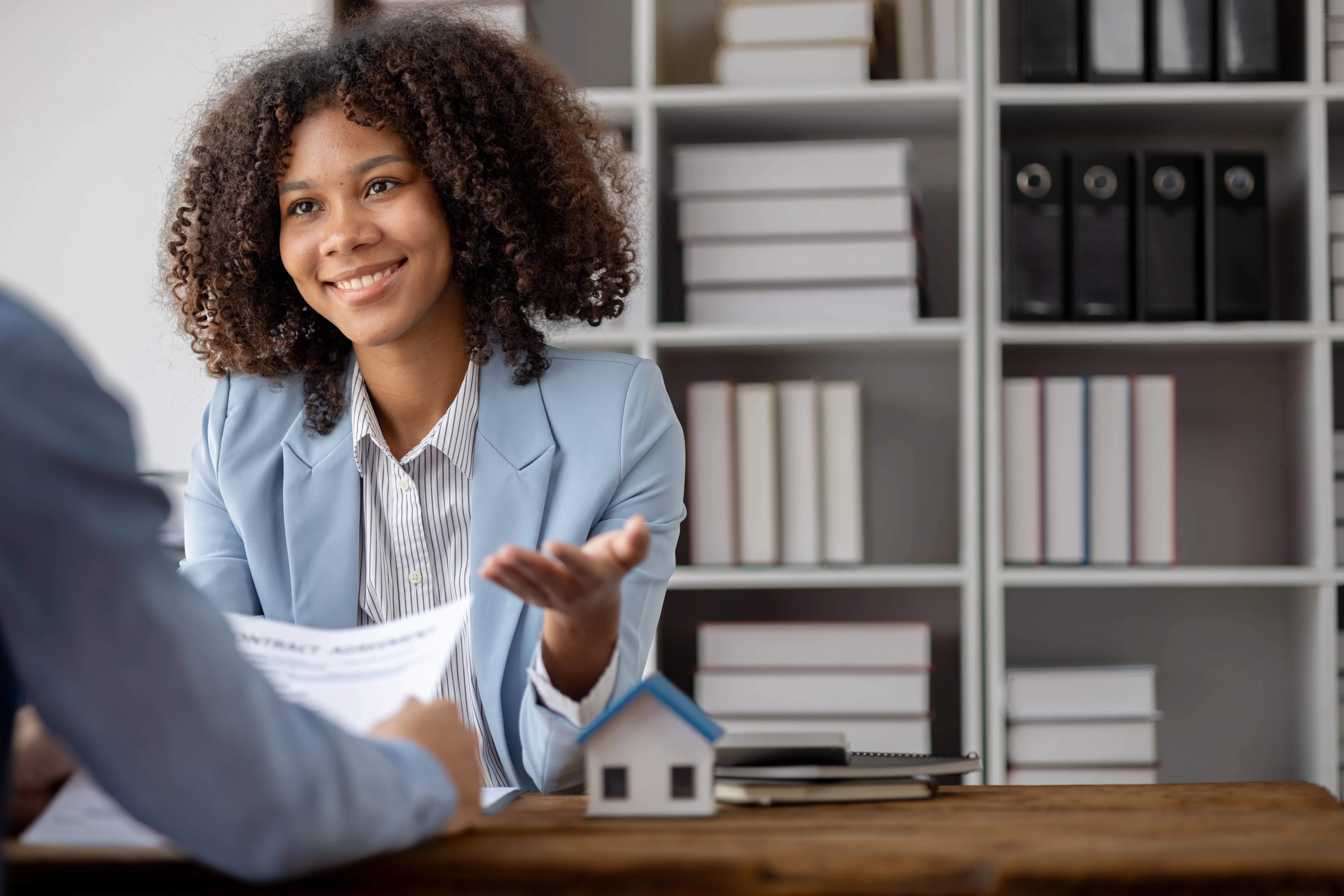 An American woman is a land and real estate broker